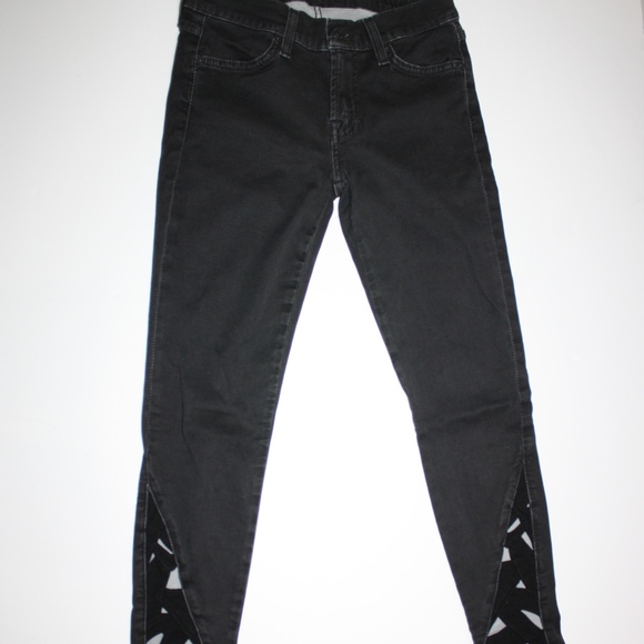 7 For All Mankind Denim - 7 For All Mankind Black Jeans Cut Out Size 26